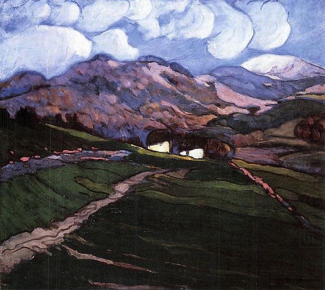 View of Nagybanya with Gutin, Bela Ivanyi-Grunwald